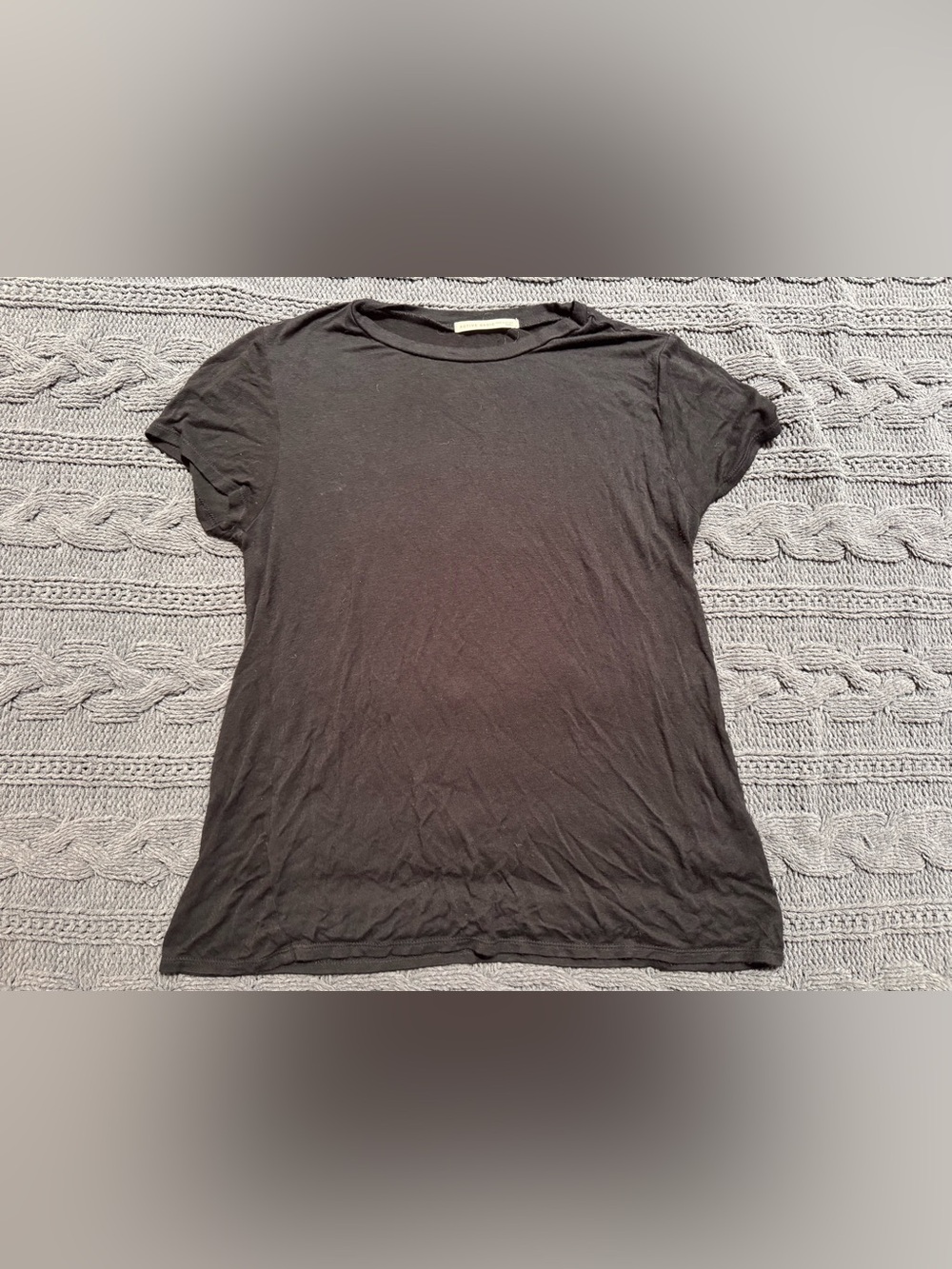 Active Basic Small Black Crewneck Women's T-Shirt
